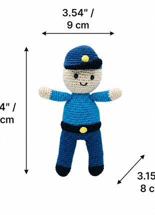 LS2494 - Police Officer Rattle dimensions