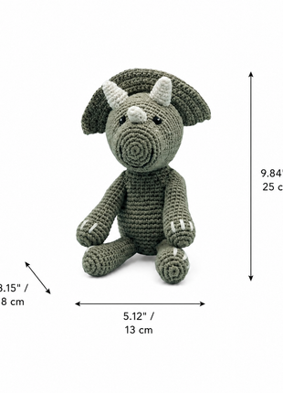 LS2496 - Triceratops Rattle dimensions