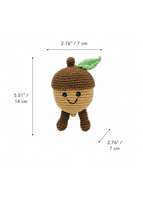 LS2506 - Acorn Rattle dimensions