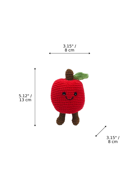 LS2507 - Apple Red Rattle dimensions