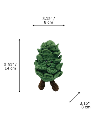 LS2508 - Artichoke Rattle dimensions