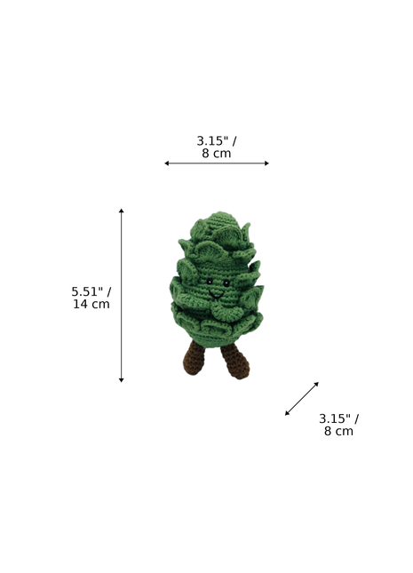 LS2508 - Artichoke Rattle dimensions