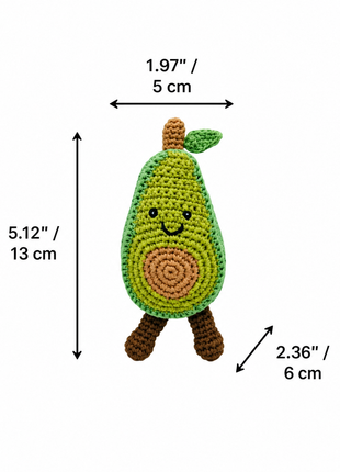 LS2510 - Avocado Rattle dimensions