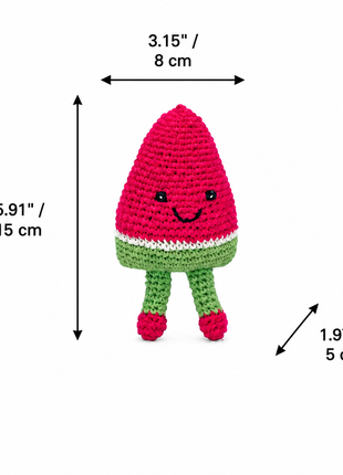 LS2513 - Watermelon Rattle dimensions