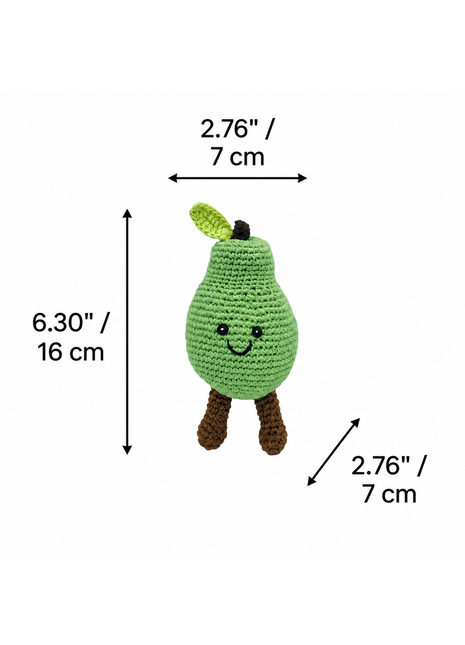 LS2514 - Pear Rattle dimensions