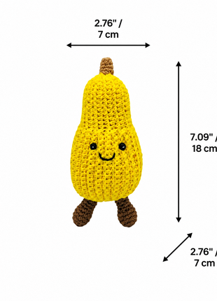 LS2515 - Squash Rattle - Yellow dimensions