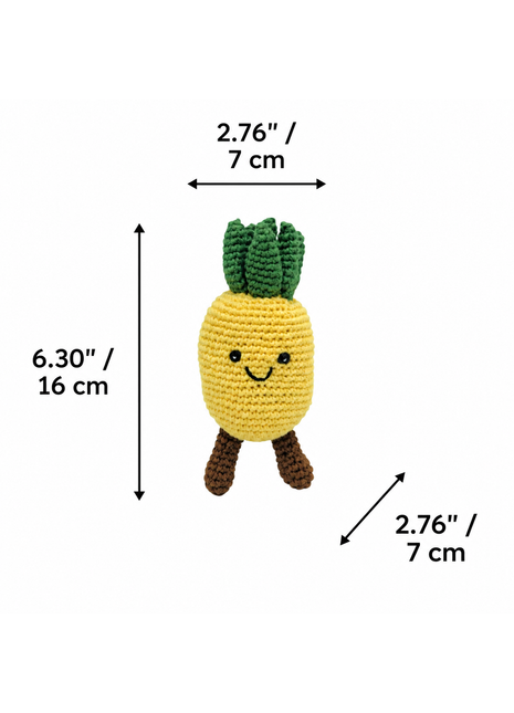 LS2518 - Pineapple Rattle dimensions