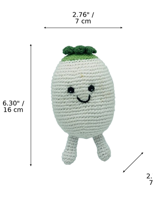 LS2526 - Daikon Rattle dimensions