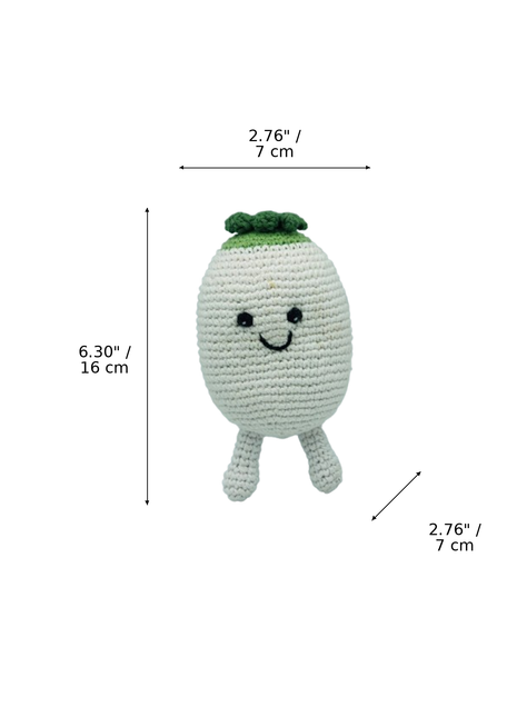 LS2526 - Daikon Rattle dimensions