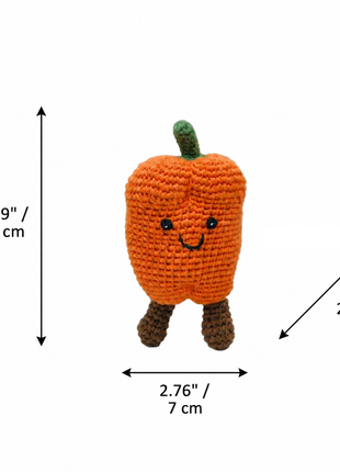 LS2528 - Pepper Rattle - Orange dimensions