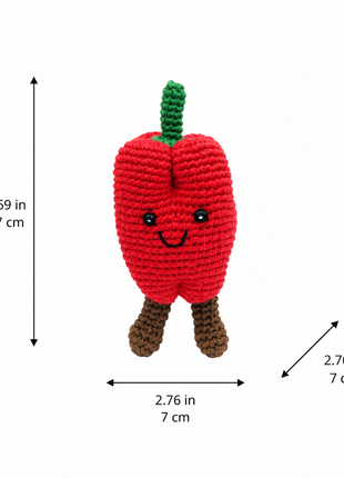 LS2529 - Pepper Rattle - Red dimensions