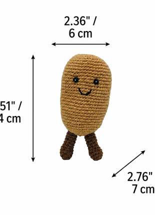 LS2536 - Potato Rattle dimensions
