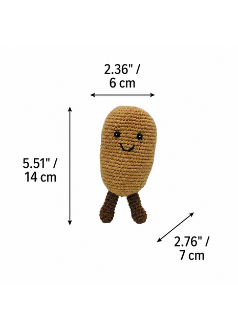 LS2536 - Potato Rattle dimensions