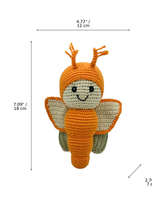 LS2541 - Butterfly Rattle - Orange dimensions