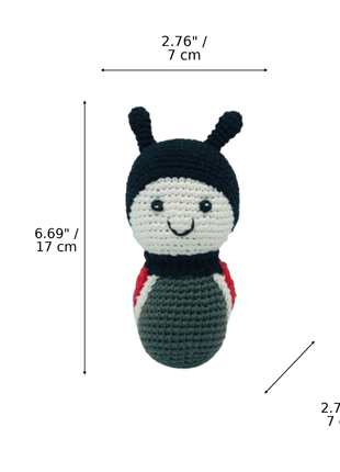 LS2542 - Ladybird Rattle dimensions