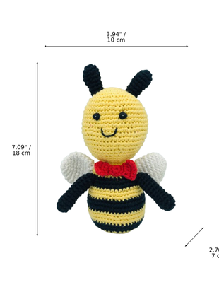 LS2543 - Bumble Bee Rattle dimensions