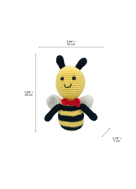 LS2543 - Bumble Bee Rattle dimensions