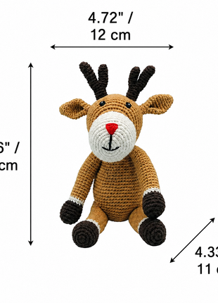 LS2556 - Reindeer Rattle dimensions