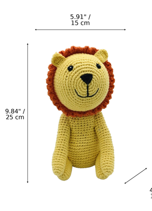 LS2557 - Lion Rattle dimensions