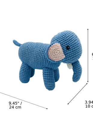 LS2558 - Elephant Rattle dimensions