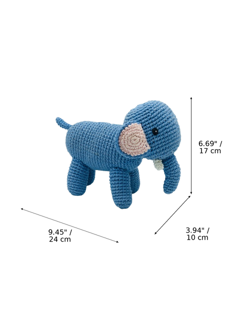 LS2558 - Elephant Rattle dimensions
