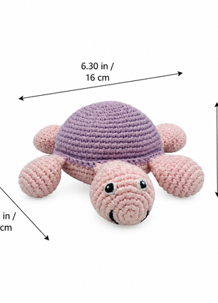 LS2565 - Turtle Rattle - Pink dimensions