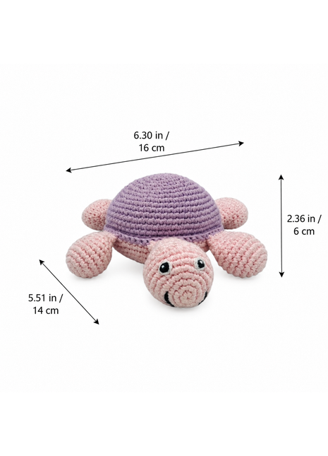 LS2565 - Turtle Rattle - Pink dimensions