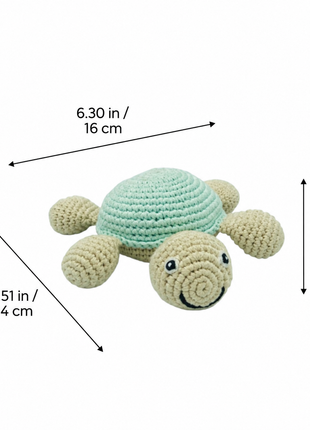 LS2566 - Turtle Rattle - Blue dimensions