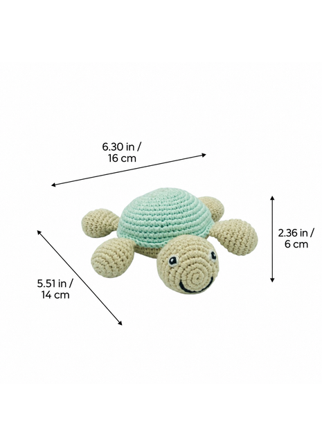 LS2566 - Turtle Rattle - Blue dimensions