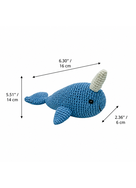 LS2567 - Narwhal Rattle dimensions