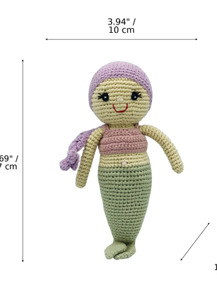 LS2569 - Mermaid Rattle dimensions