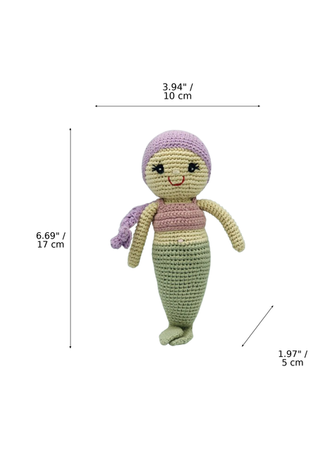 LS2569 - Mermaid Rattle dimensions