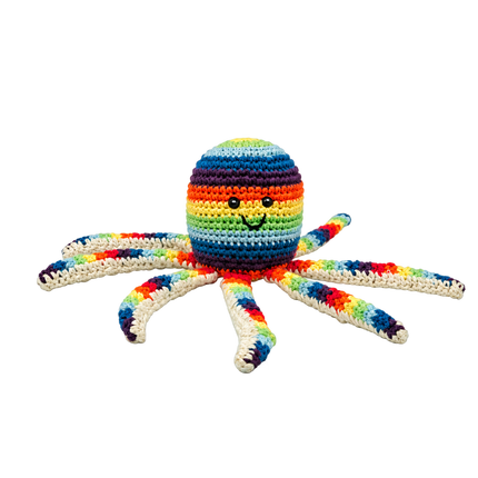 LS2570 - Octopus Rattle - Rainbow