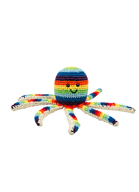 LS2570 - Octopus Rattle - Rainbow