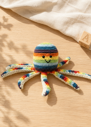 LS2570 - Octopus Rattle - Rainbow 1