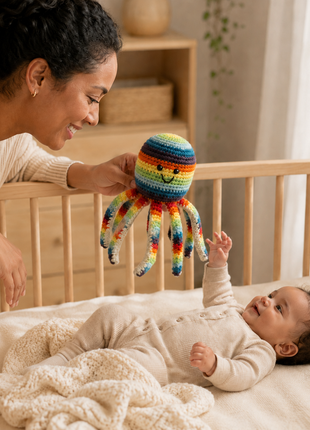 LS2570 - Octopus Rattle - Rainbow 4