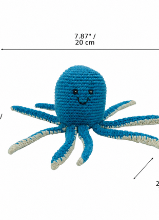 LS2572 - Octopus Rattle - Blue dimensions