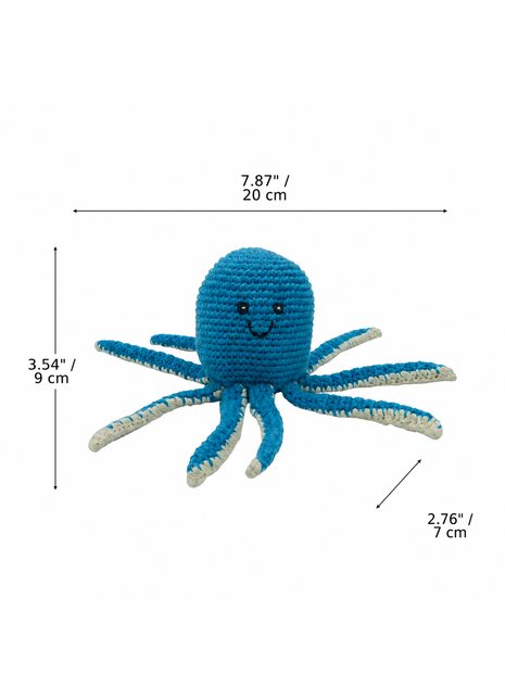 LS2572 - Octopus Rattle - Blue dimensions