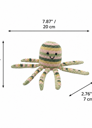 LS2574 - Octopus Rattle - Stripe dimensions
