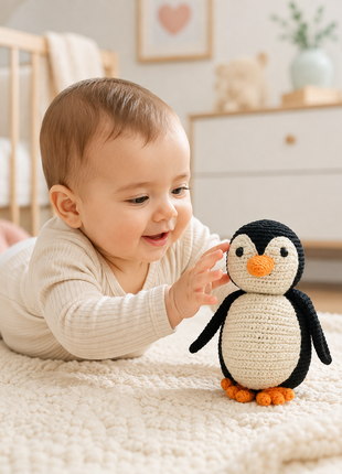 LS2611 - Arctic Penguin Rattle - Large 5