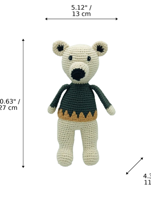 LS2613 - Arctic Polar Bear Rattle - Large dimensions