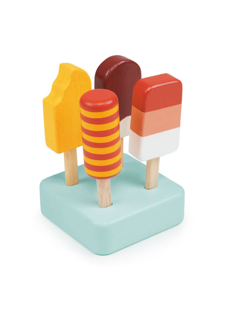 Support à sucettes glacées ensoleillé