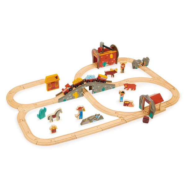 Ensemble de train de mine d'or