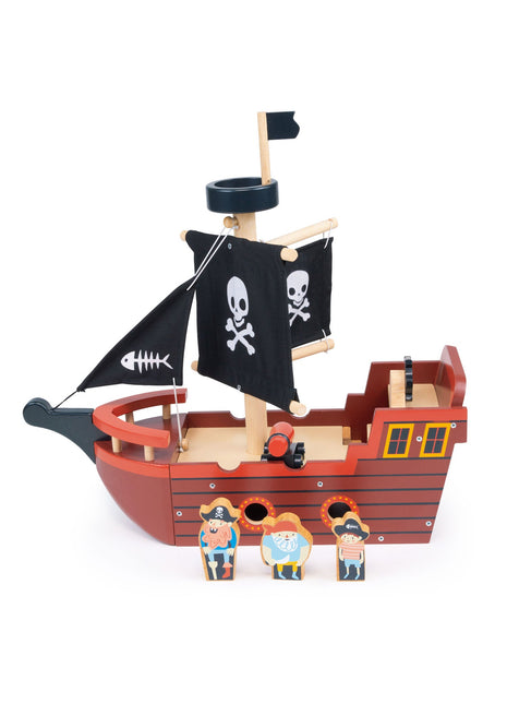 Bateau pirate en arêtes de poisson