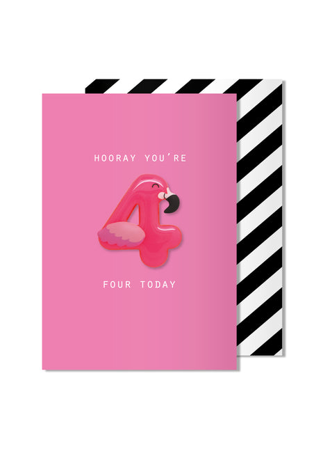 Carte magnétique Flamingo 4 ans