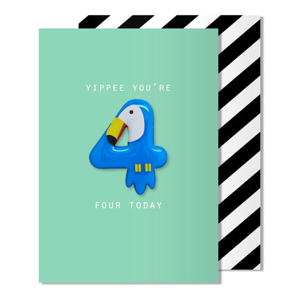 Age 4 Toucan Magnet Card