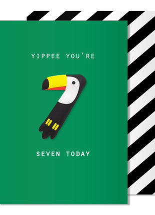Age 7 Toucan Magnet Card