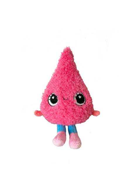 Mini peluche rose goutte de pluie