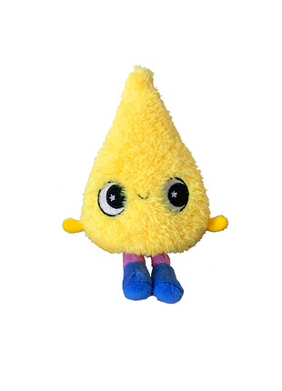 Mini peluche jaune goutte de pluie