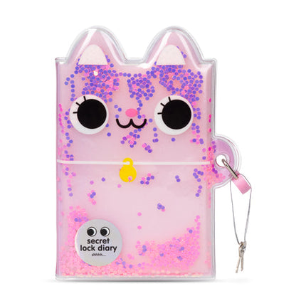 Cat Glitter Lock Diary